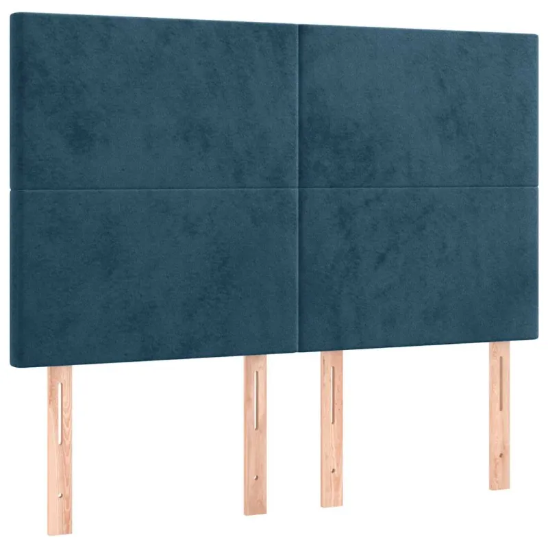 Lovos rėmas be čiužinio tamsiai mėlynas 140x190 cm aksomas