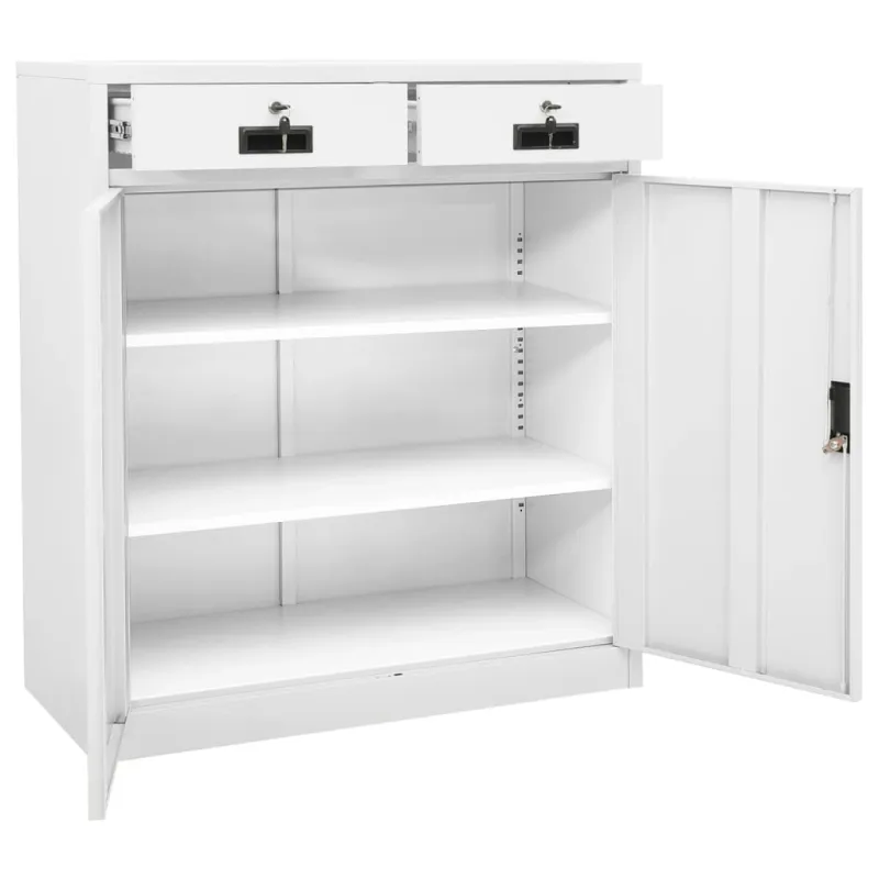 Biuro spintelė, baltos spalvos, 90x40x102cm, plienas