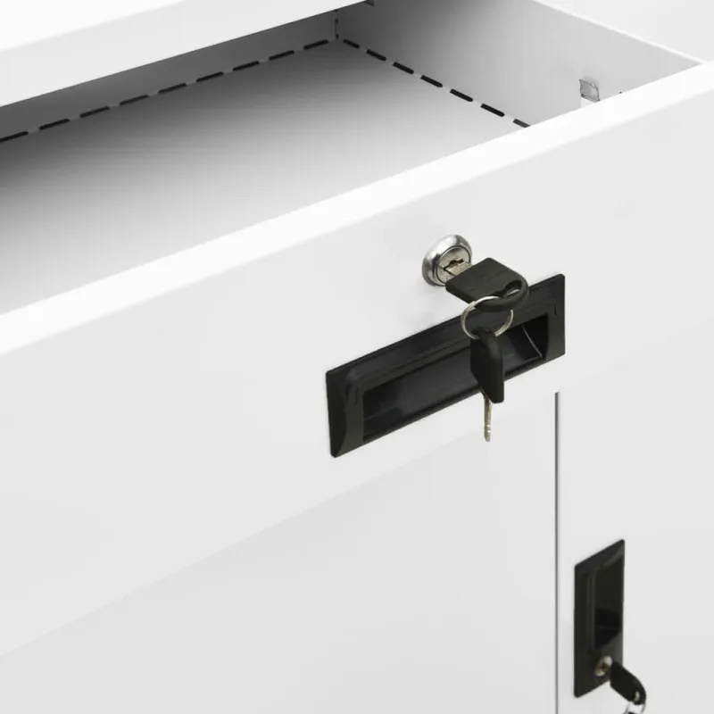 Biuro spintelė, baltos spalvos, 90x40x102cm, plienas