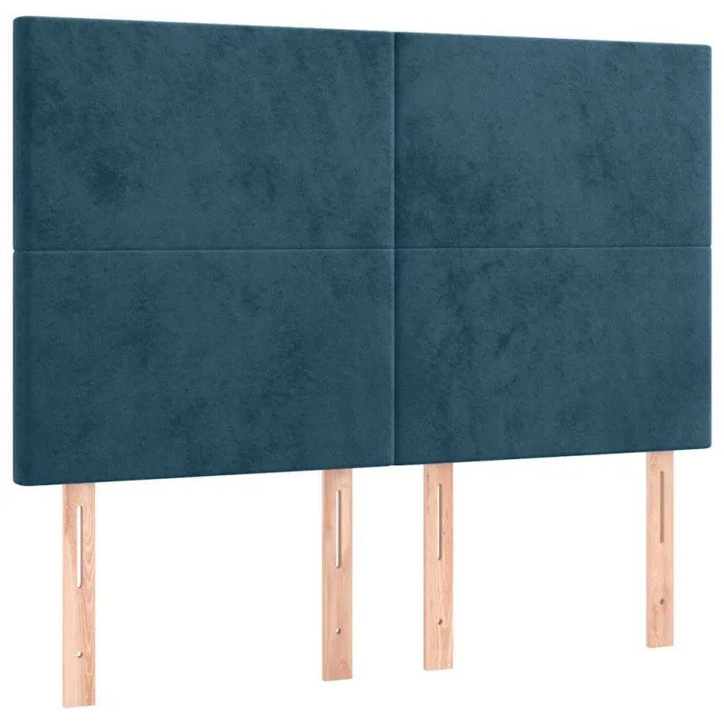 Lovos rėmas be čiužinio tamsiai mėlynas 140x200 cm aksomas