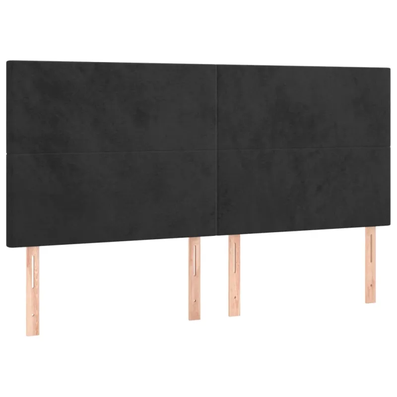 Lovos rėmas be čiužinio, juodos spalvos, 160x200cm, aksomas