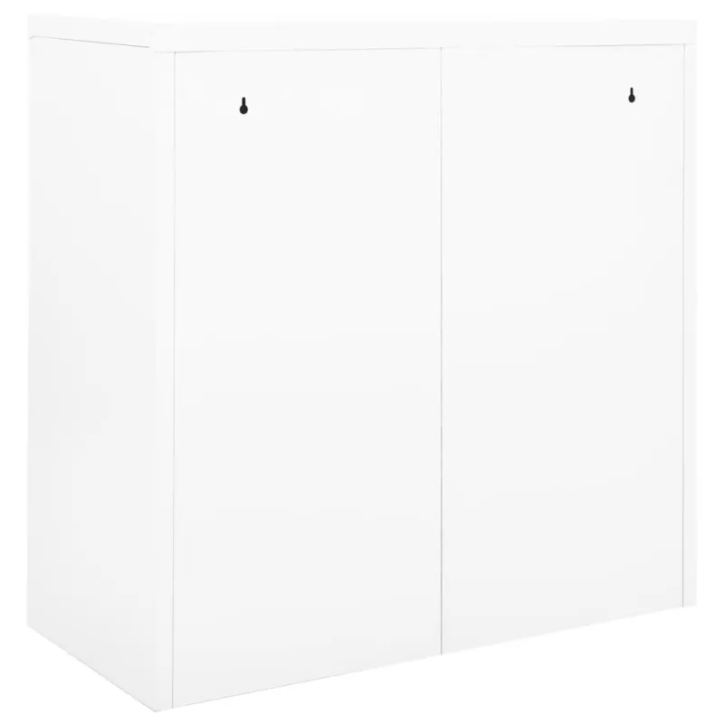 Spintelė su stumdomomis durelėmis, balta, 90x40x90cm, plienas