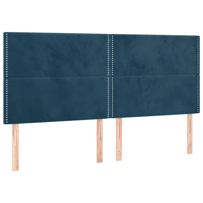 Lovos rėmas be čiužinio tamsiai mėlynas 200x200 cm aksomas