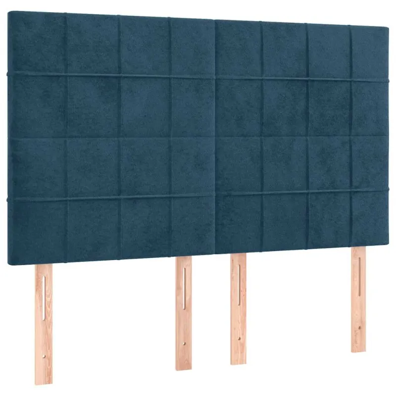 Lovos rėmas be čiužinio tamsiai mėlynas 140x190 cm aksomas