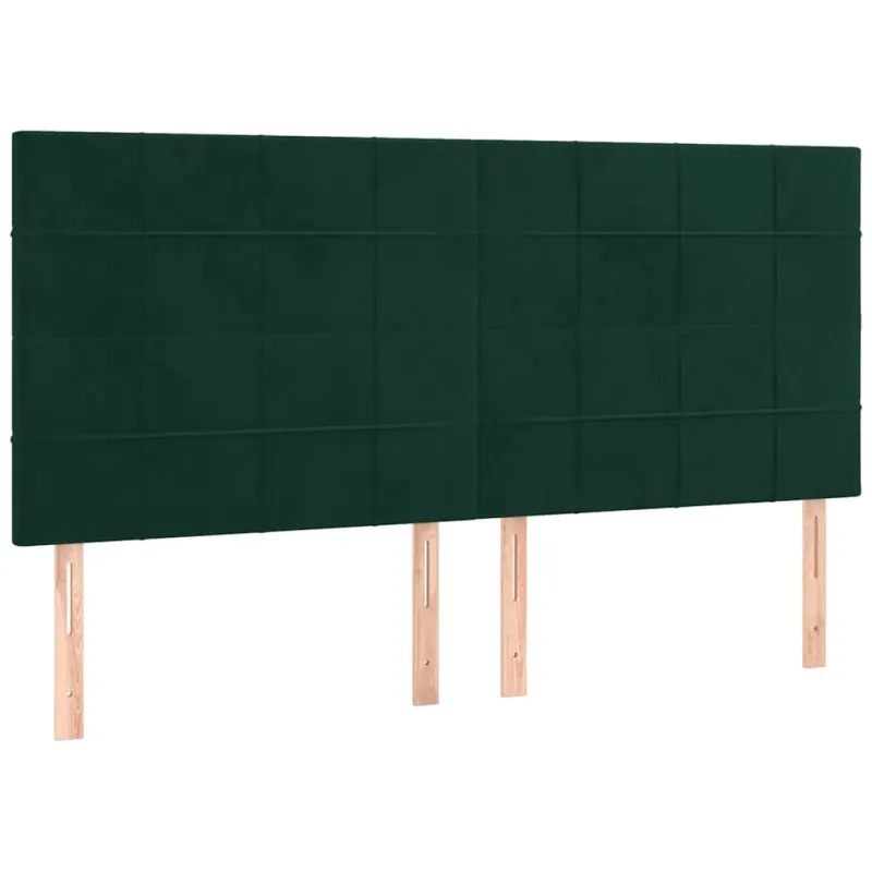Lovos rėmas be čiužinio tamsiai žalias 200x200 cm aksomas