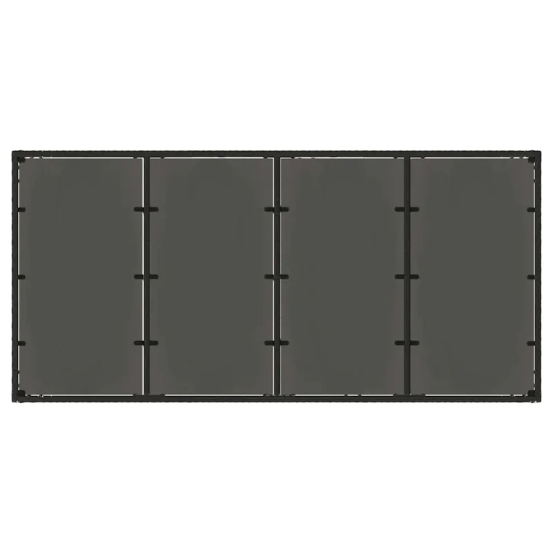 Sodo valgomojo komplektas 7 pcs Juoda poliratanas