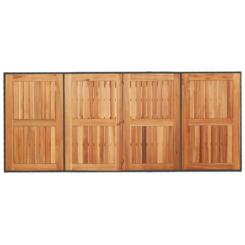 Sodo valgomojo komplektas 7 pcs Juoda poliratanas