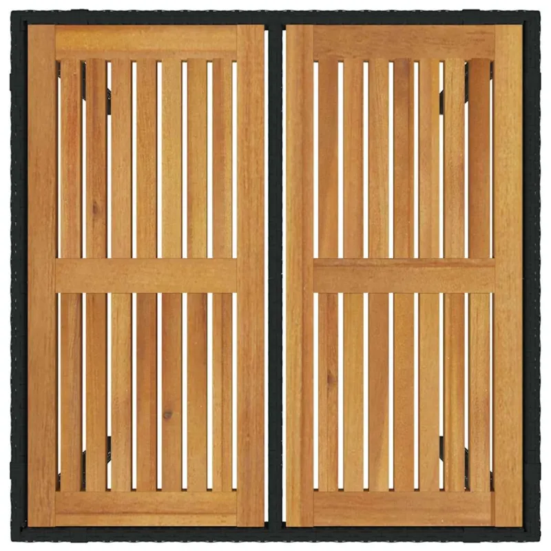 Sodo valgomojo komplektas 3 pcs Juoda ir Ruda poliratanas