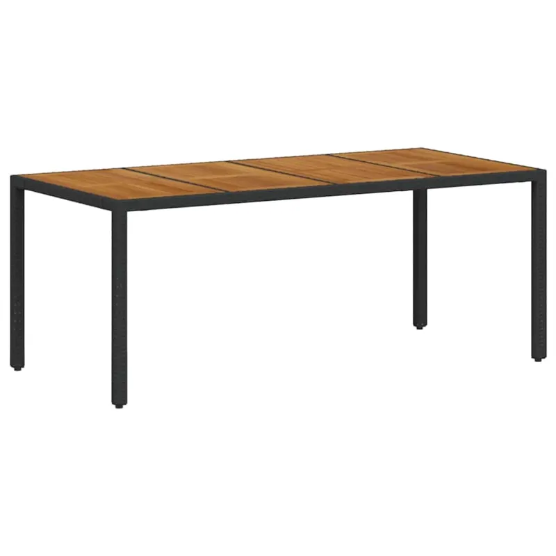 Sodo valgomojo komplektas 7 pcs Juoda ir Ruda poliratanas