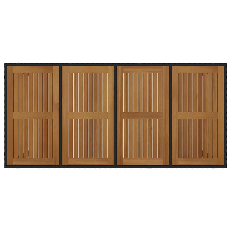 Sodo valgomojo komplektas 9 pcs Juoda ir Ruda poliratanas