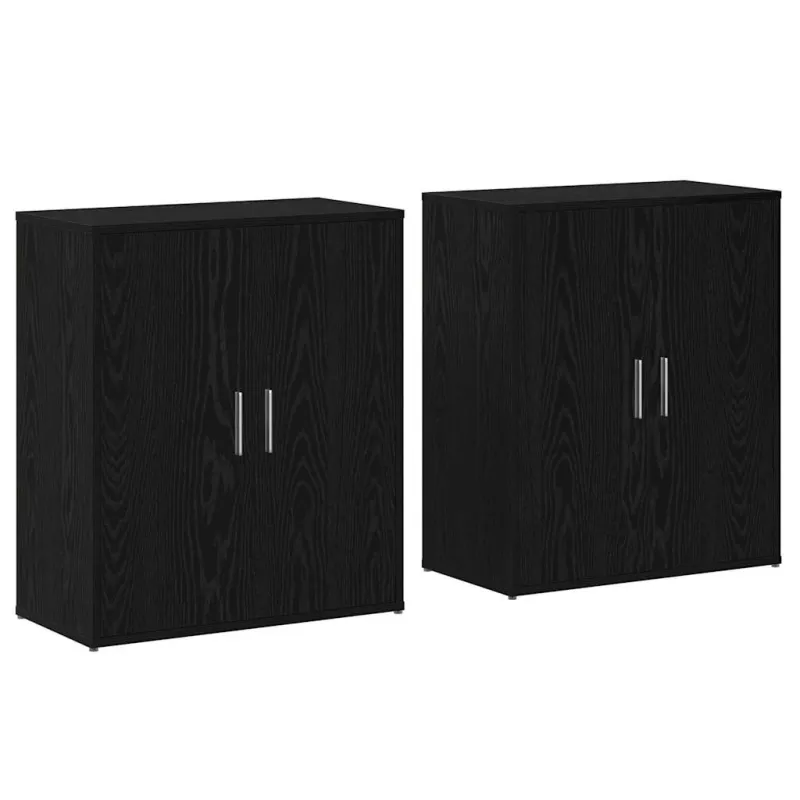 Kabalas 2 pcs Juodas ąžuolas 60 x 31 x 70 cm Apdirbta mediena