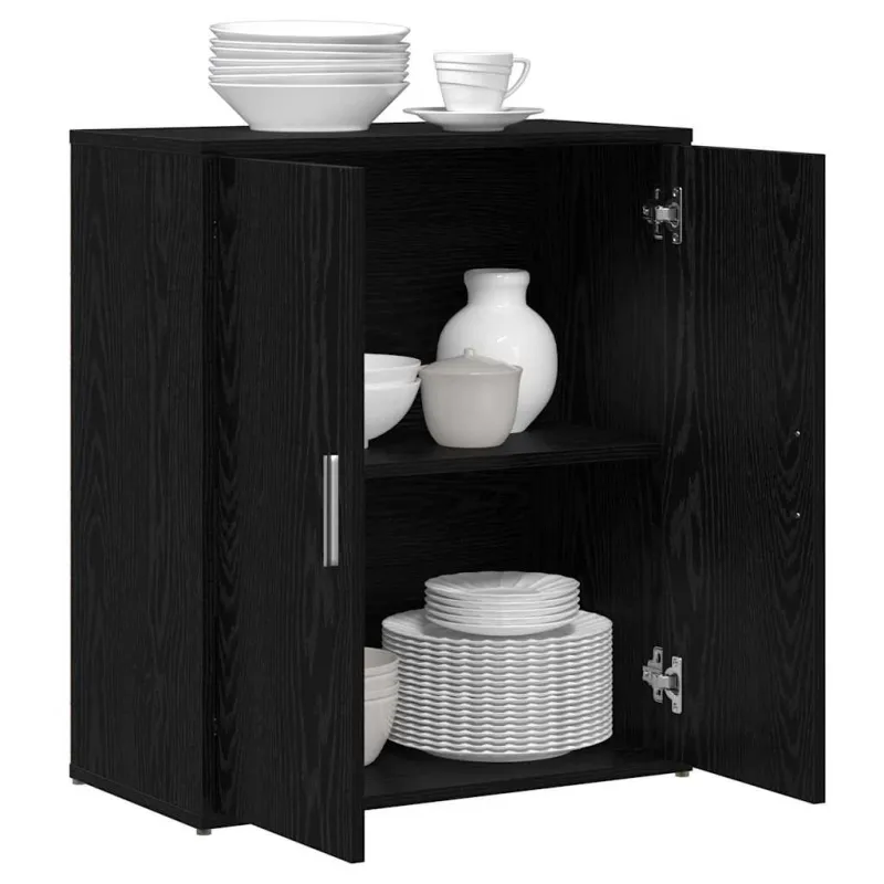 Kabalas 2 pcs Juodas ąžuolas 60 x 31 x 70 cm Apdirbta mediena