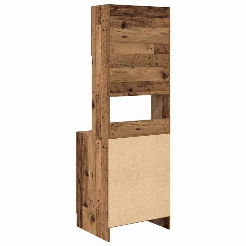Virtuvės bufetai su lentyna 2 pcs Senas medis 60 x 50 x 180 cm