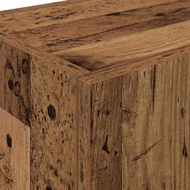 Virtuvės bufetai su lentyna 2 pcs Senas medis 60 x 50 x 180 cm