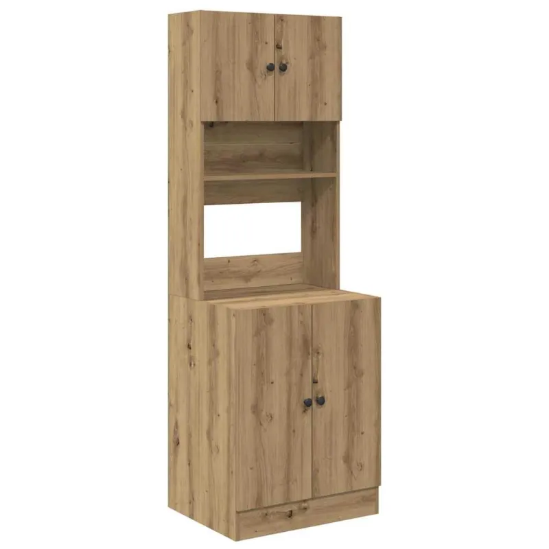 Virtuvės bufetai 2 pcs Amatininkų ąžuolas 60 x 50 x 180 cm