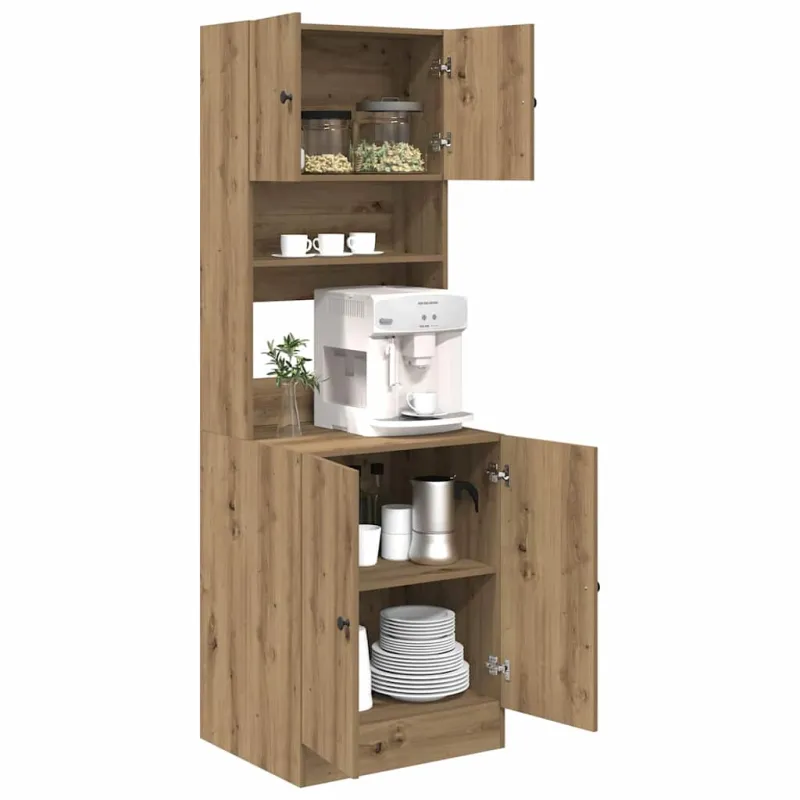 Virtuvės bufetai 2 pcs Amatininkų ąžuolas 60 x 50 x 180 cm