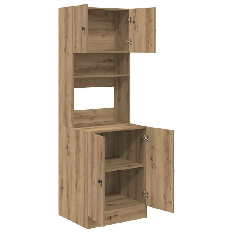 Virtuvės bufetai 2 pcs Amatininkų ąžuolas 60 x 50 x 180 cm
