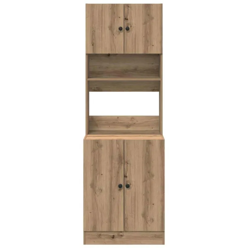 Virtuvės bufetai 2 pcs Amatininkų ąžuolas 60 x 50 x 180 cm
