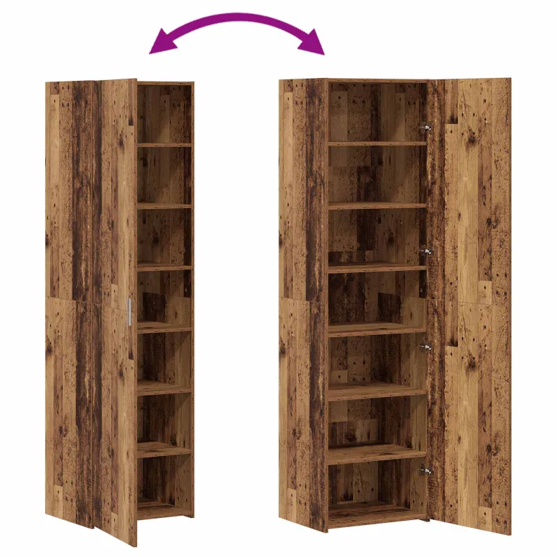 Aukštas spintelė 2 pcs Senas medis 50 x 42,5 x 185 cm