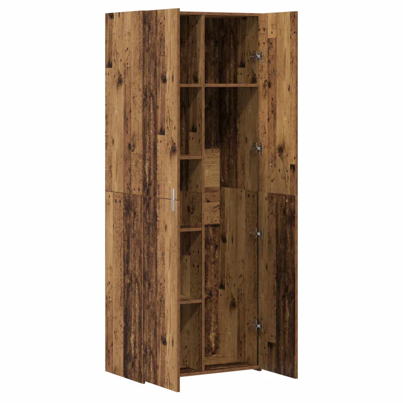 Aukštas spintelė 2 pcs Senas medis 70 x 42,5 x 185 cm