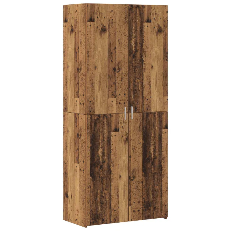 Aukštas spintelė 2 pcs Senas medis 80 x 42 x 185 cm