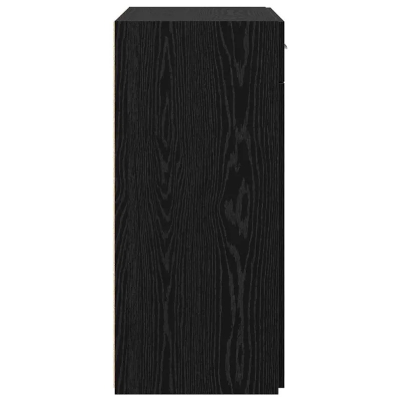 Oppbevaringsskap su stalčių juoda ąžuolo 80 x 42.5 x 93.5 cm