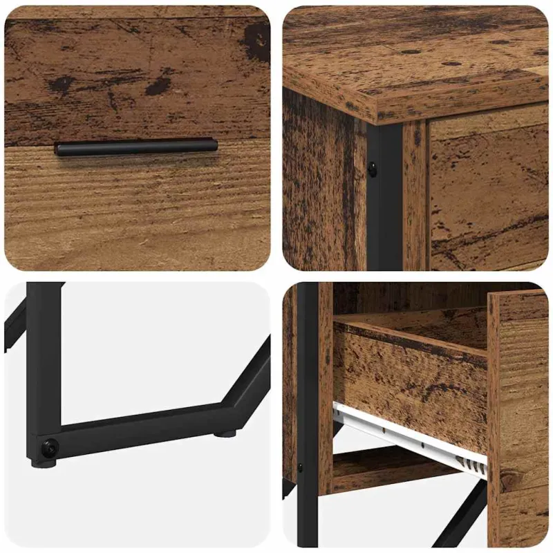 Ištraukalas spinta 2 pcs Senas medis 91 x 35,5 x 74,5 cm