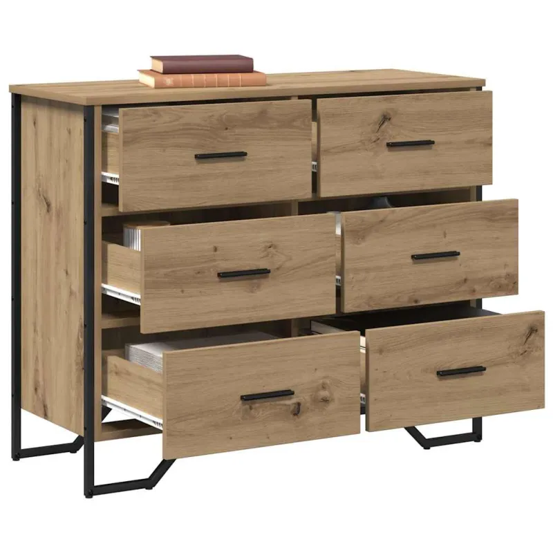 Ištraukalas spinta 2 pcs Amatininkų ąžuolas 91 x 35,5 x 74,5 cm