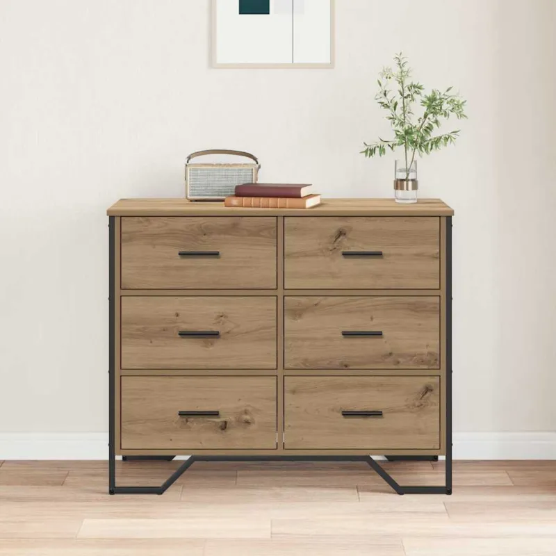Ištraukalas spinta 2 pcs Amatininkų ąžuolas 91 x 35,5 x 74,5 cm