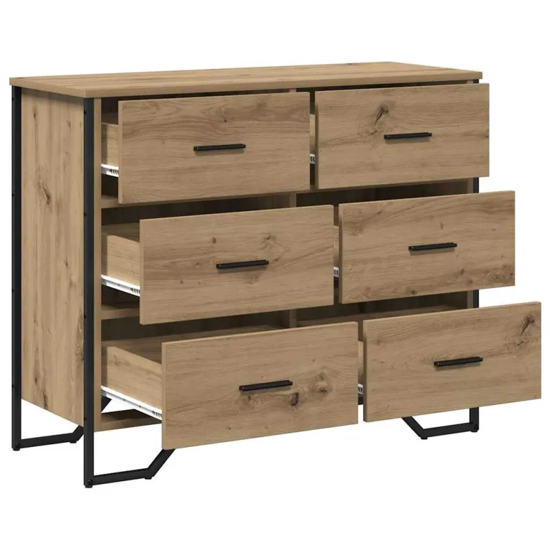 Ištraukalas spinta 2 pcs Amatininkų ąžuolas 91 x 35,5 x 74,5 cm