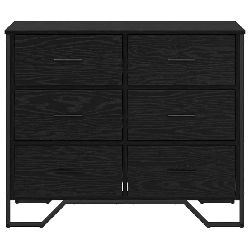 Ištraukalas spinta 2 pcs Juodas ąžuolas 91 x 35,5 x 74,5 cm