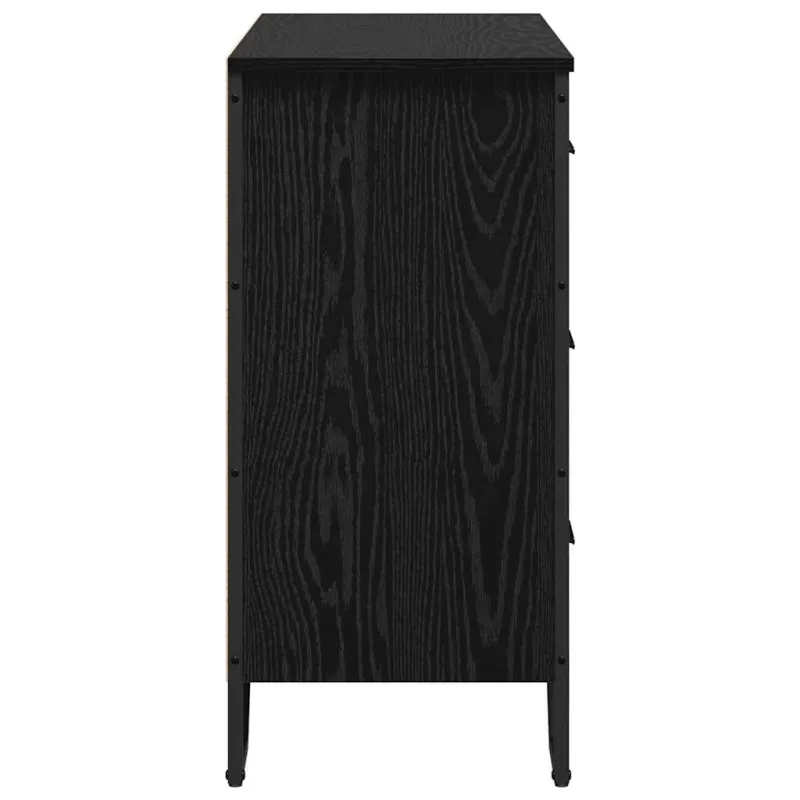 Ištraukalas spinta 2 pcs Juodas ąžuolas 91 x 35,5 x 74,5 cm