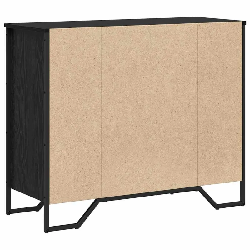 Ištraukalas spinta 2 pcs Juodas ąžuolas 91 x 35,5 x 74,5 cm