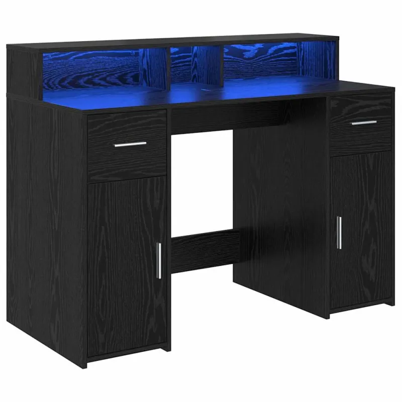 Stalas juoda ąžuolo 120 x 55 x 91 cm Apdirbta mediena