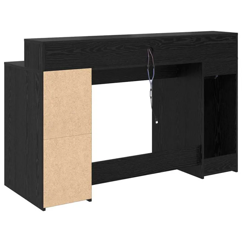 Stalas juoda ąžuolo 140 x 55 x 91 cm Apdirbta mediena