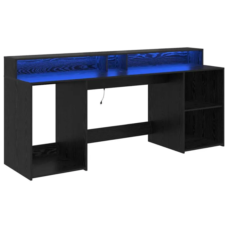 Stalas juoda ąžuolo 200 x 55 x 91 cm Apdirbta mediena