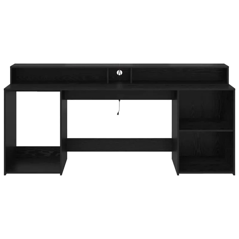 Stalas juoda ąžuolo 200 x 55 x 91 cm Apdirbta mediena