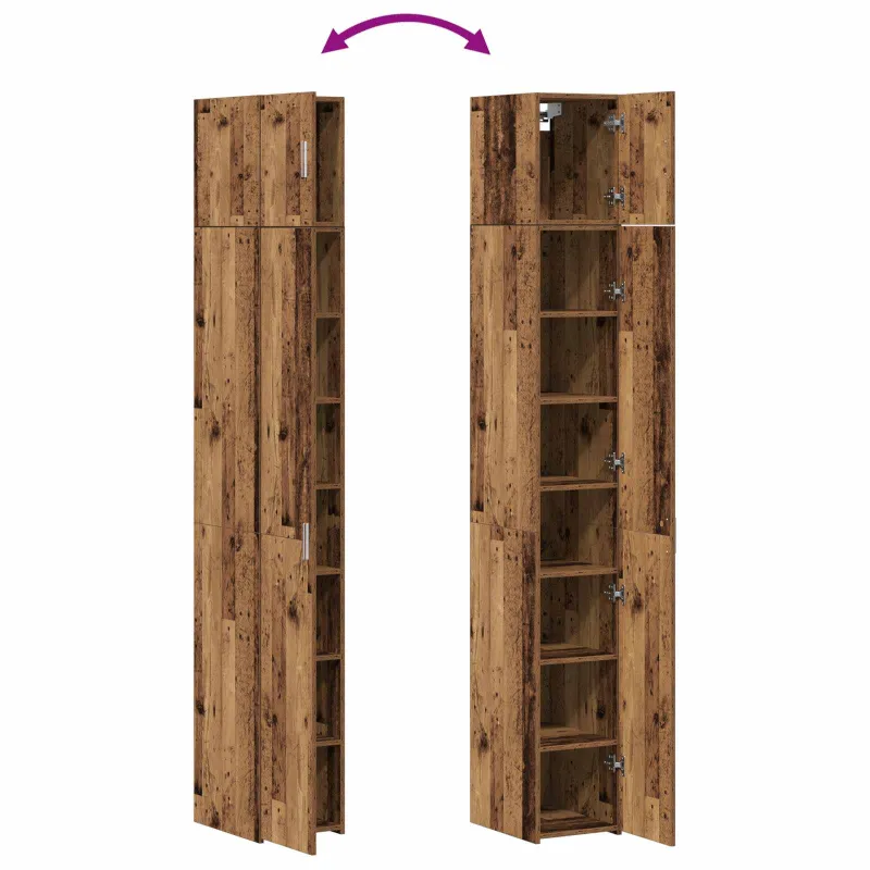 Oppbevaringsskap 2 pcs Sendintos medienos 30 x 42,5 x 225 cm