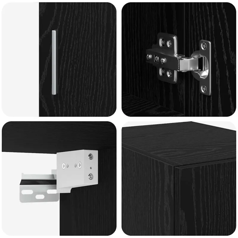Oppbevaringsskap 2 pcs Juodojo ąžuolo 30 x 42,5 x 225 cm