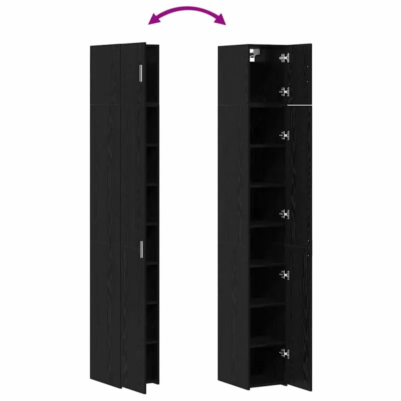 Oppbevaringsskap 2 pcs Juodojo ąžuolo 30 x 42,5 x 225 cm