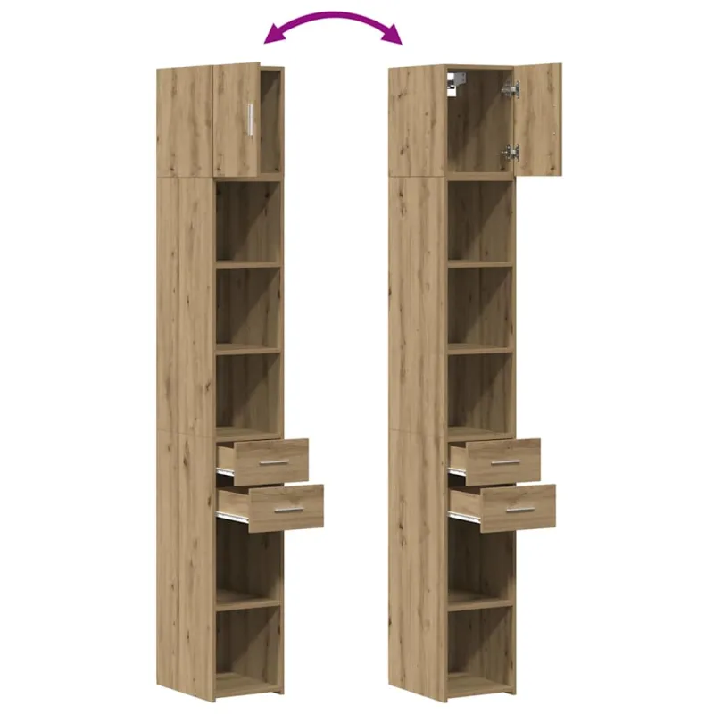Oppbevaringsskap 2 pcs Amatininkų ąžuolas 30 x 42,5 x 225 cm