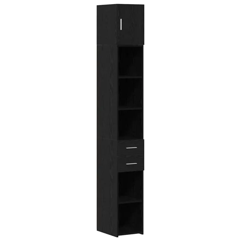 Oppbevaringsskap 2 pcs Juodas ąžuolas 30 x 42,5 x 225 cm