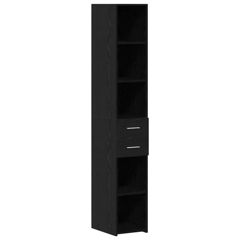 Oppbevaringsskap 2 pcs Juodas ąžuolas 30 x 42,5 x 225 cm