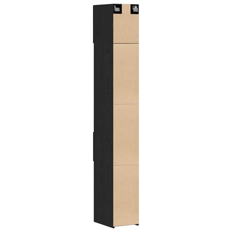 Oppbevaringsskap 2 pcs Juodas ąžuolas 30 x 42,5 x 225 cm
