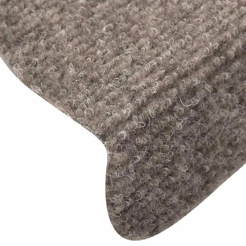 Laiptų kilimėliai, lipnūs, 30 vnt., 65x21x4 cm, smėlio spalvos, pusapvaliai, dideli