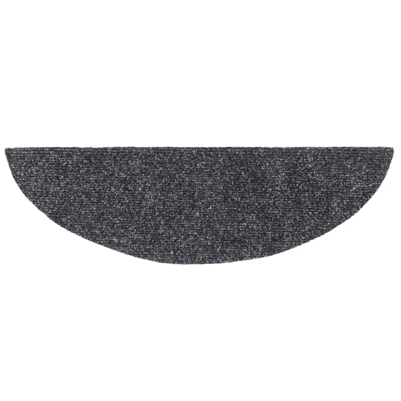 Laiptų kilimėliai, lipnūs, 20 vnt., 56x17x3 cm, tamsiai pilki, pusapvaliai