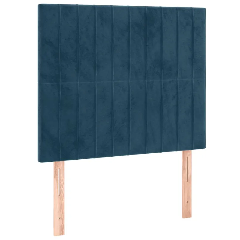 Lovos rėmas be čiužinio tamsiai mėlynas 90x200 cm aksomas