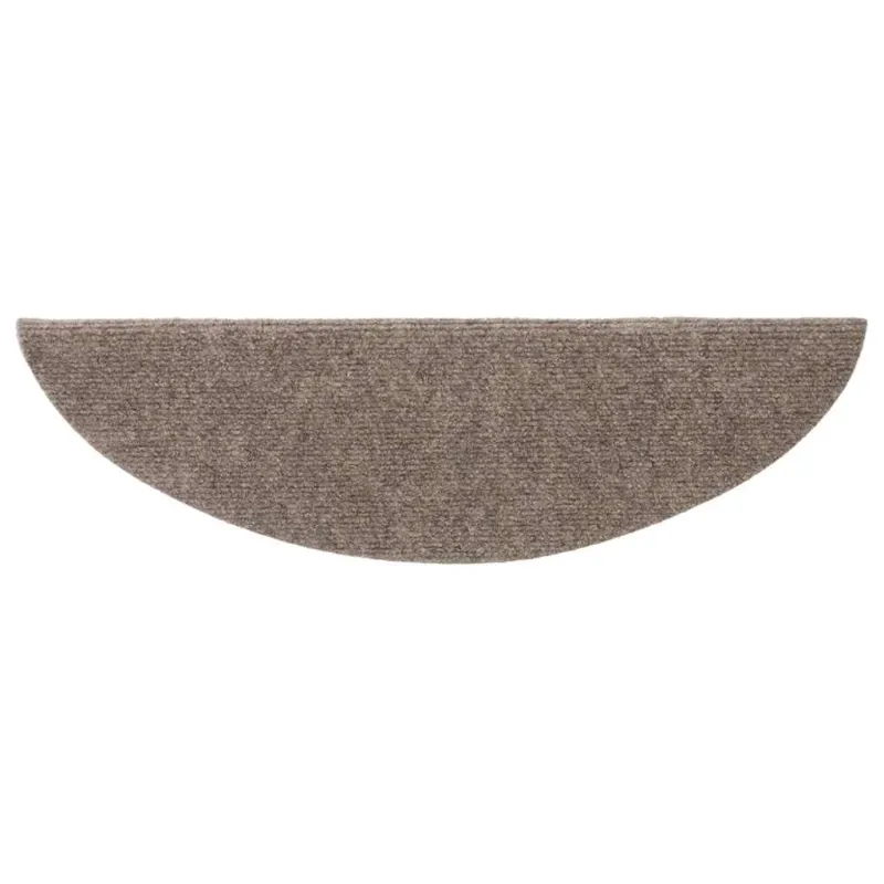 Laiptų kilimėliai, lipnūs, 20 vnt., 56x17x3 cm, smėlio spalvos, pusapvaliai