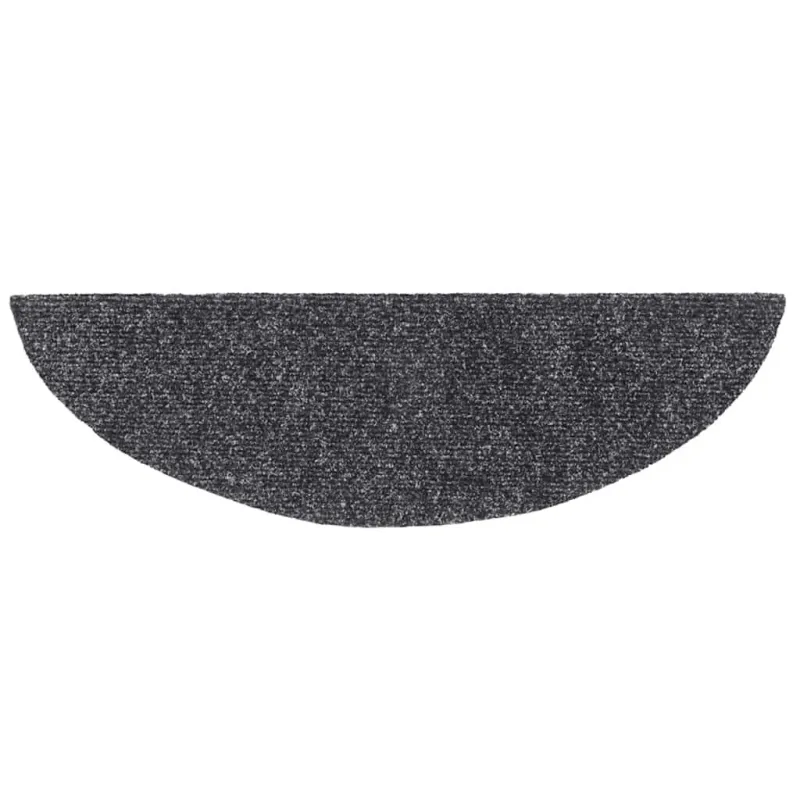 Laiptų kilimėliai, lipnūs, 30 vnt., 56x17x3 cm, tamsiai pilki, pusapvaliai