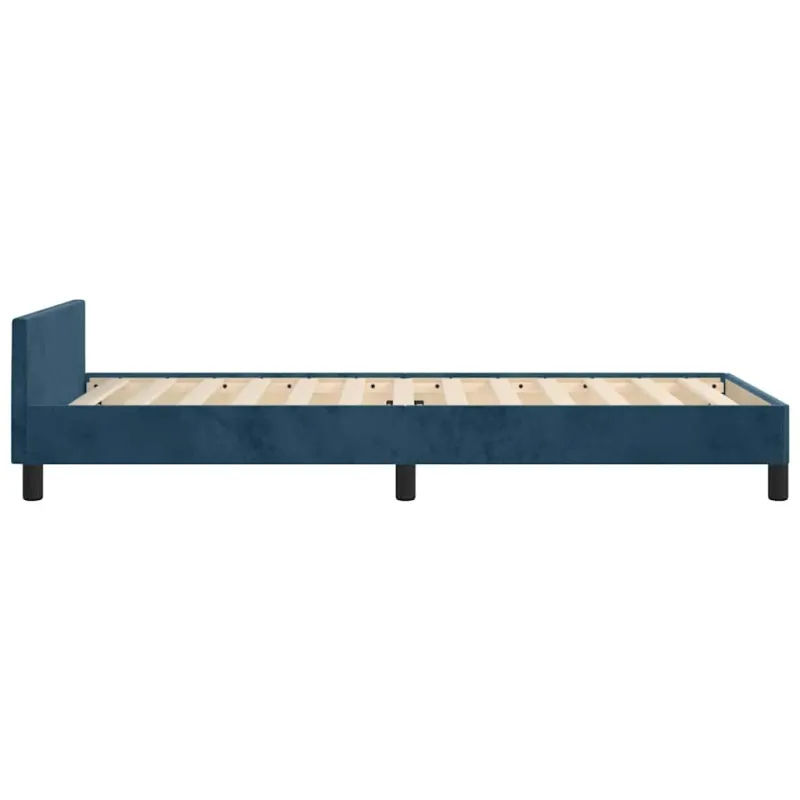 Lovos rėmas be čiužinio tamsiai mėlynas 100x200 cm aksomas